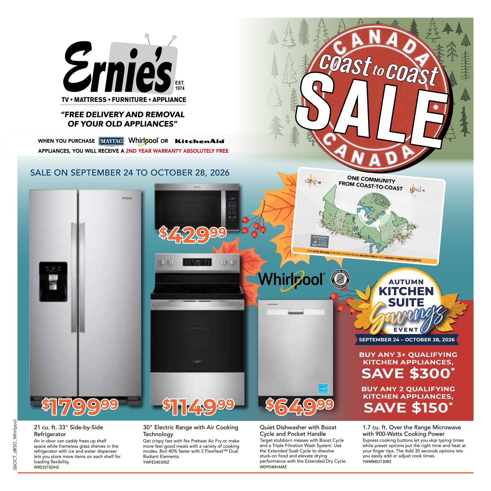 Ernie's appliance flyer