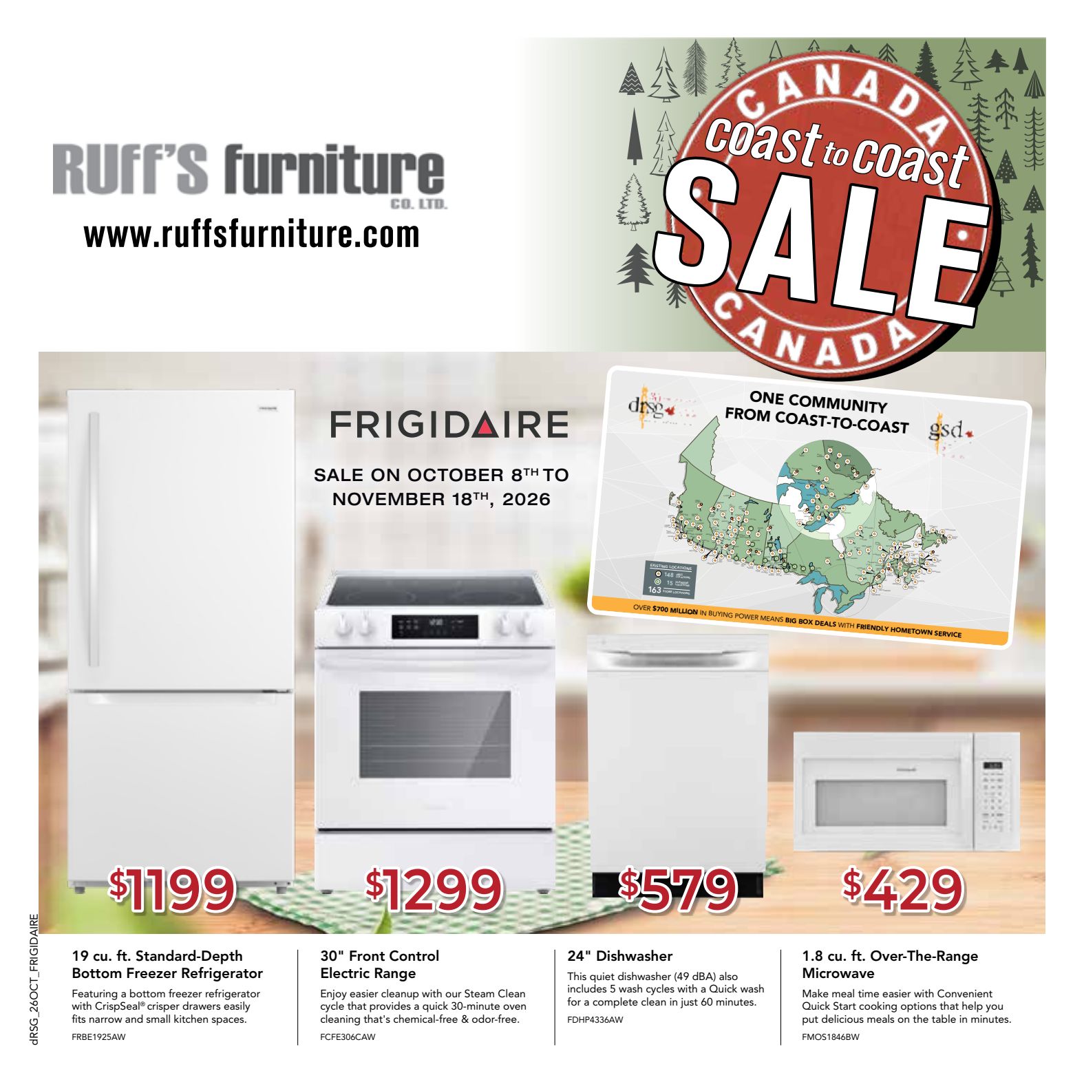 Ruff's Frigidaire promotional flyer