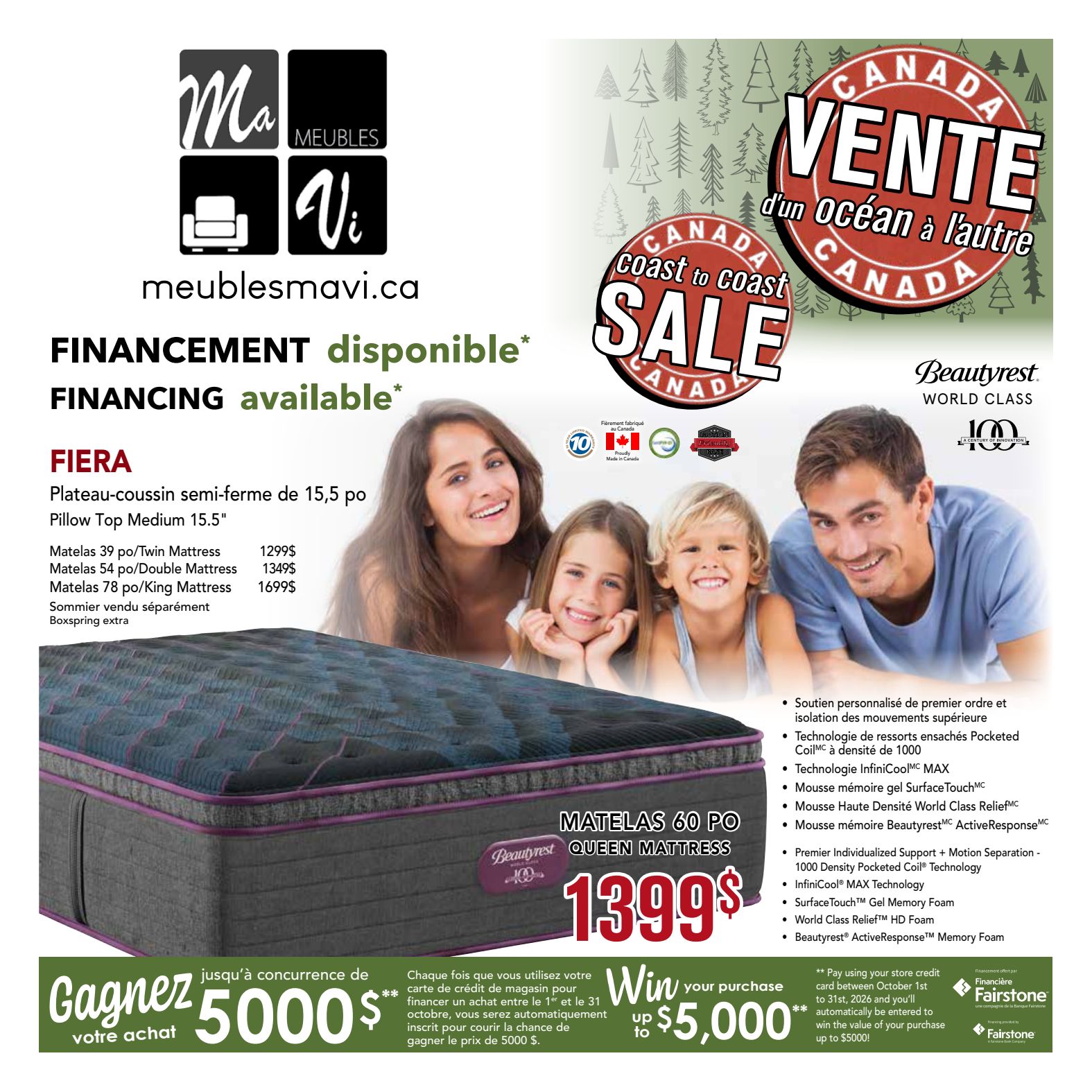 Dépliant promotionnel MaVi Simmons