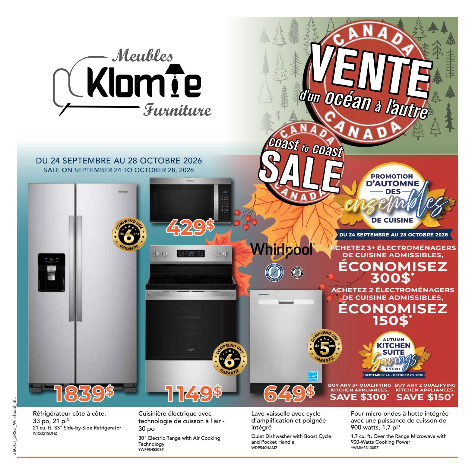Klomie Whirlpool promotional flyer