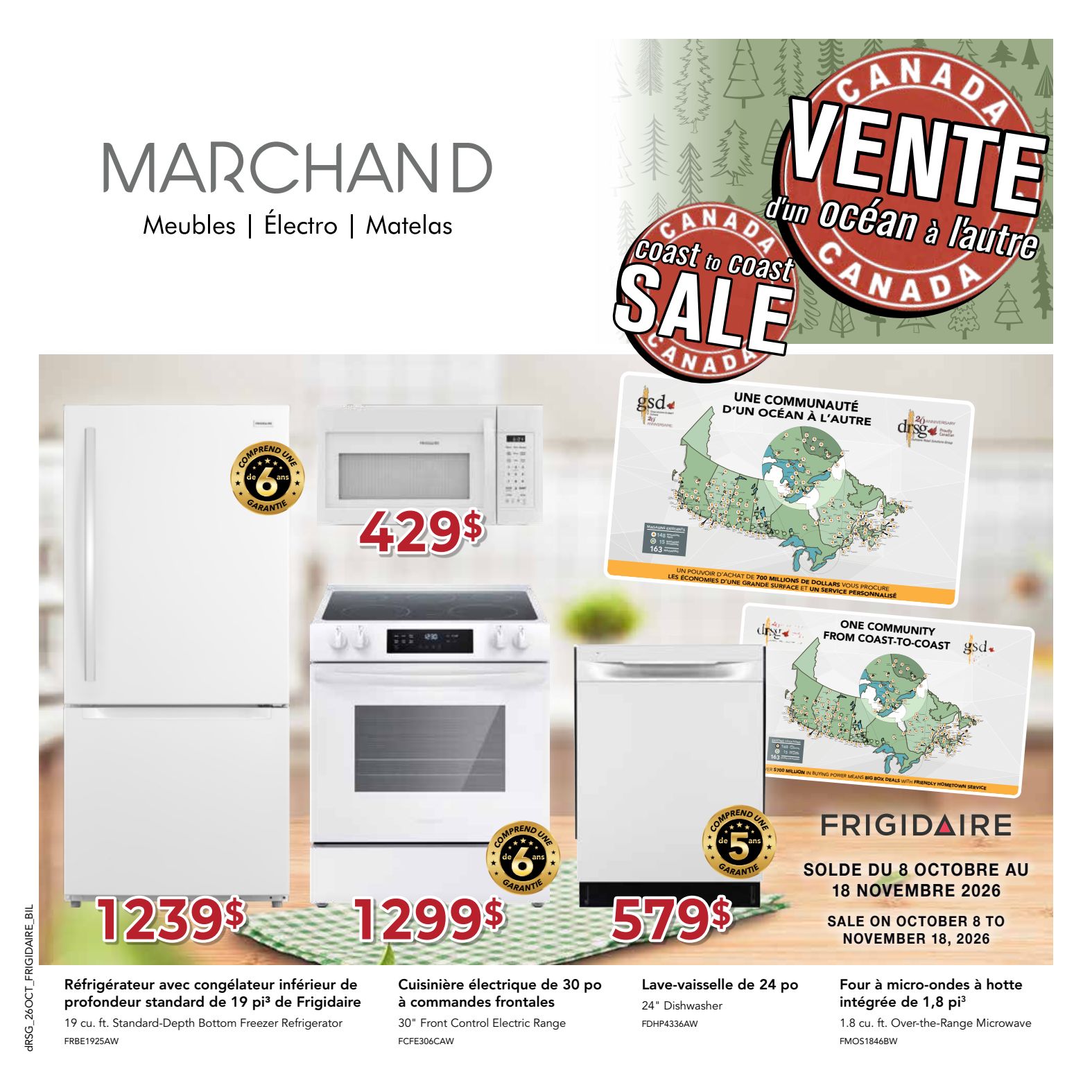 Marchand Frigidaire promotional flyer