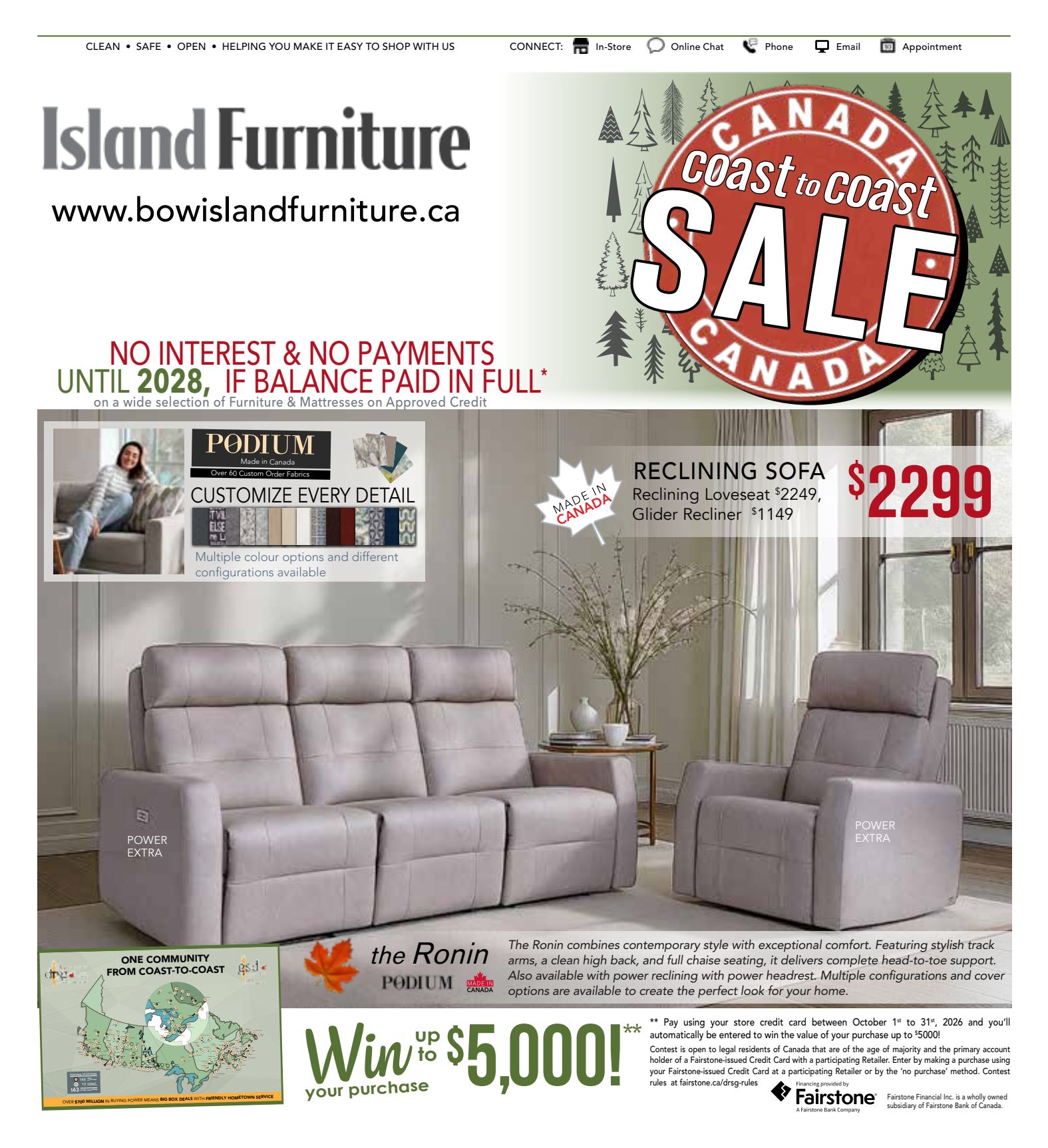 Island Furniture promotional flyer 1