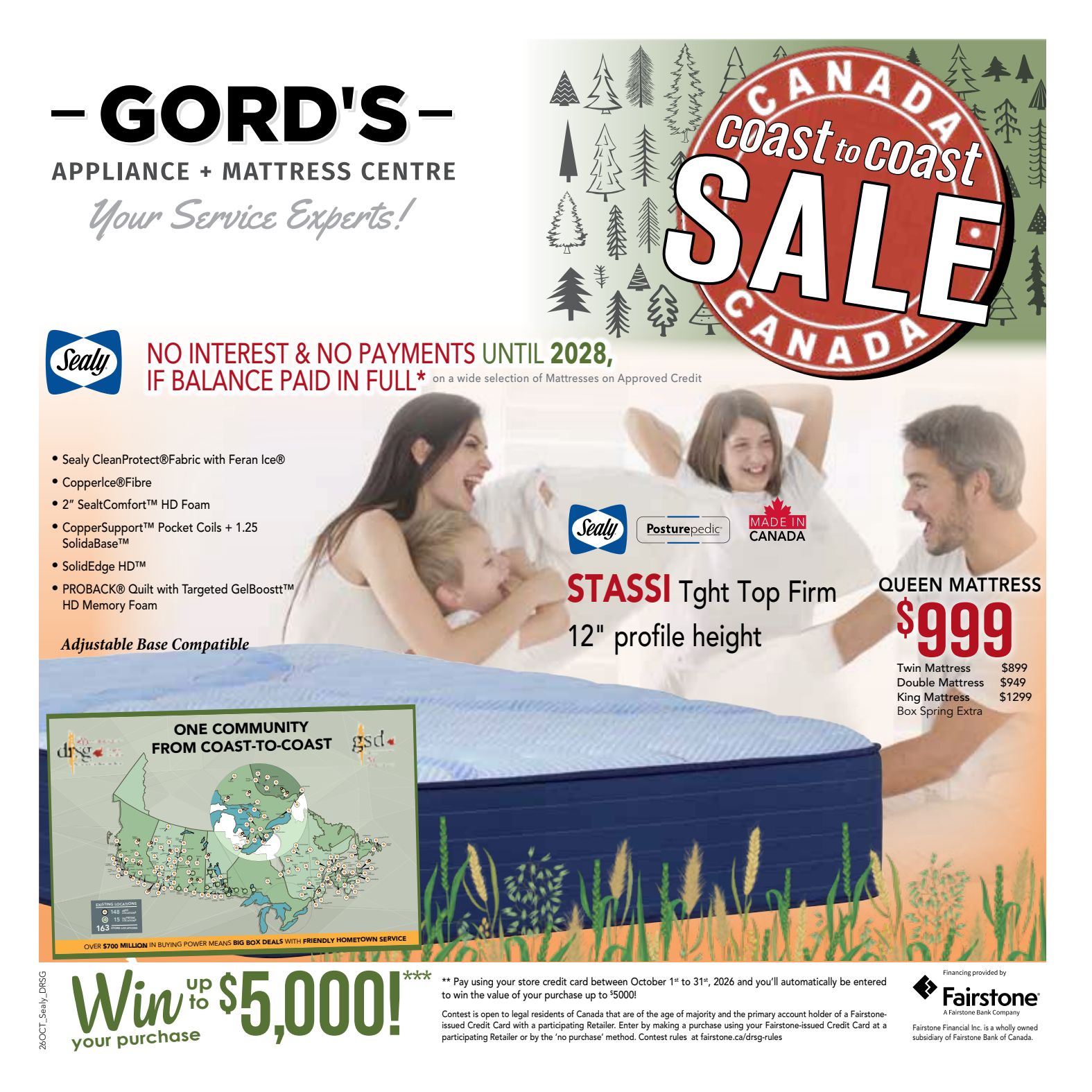 Gord's 4-week promotional flyer