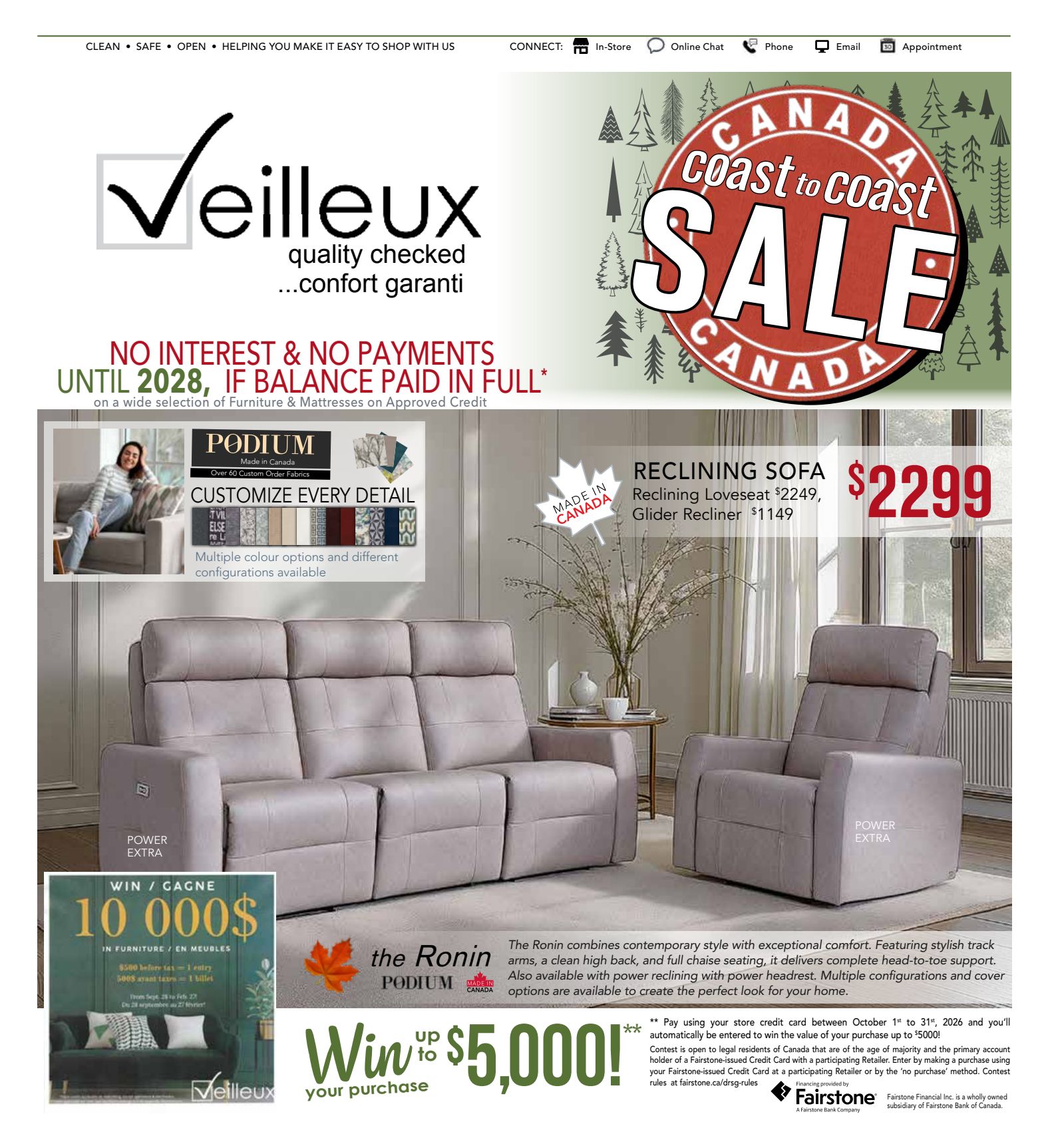 Veilleux Furniture promotional flyer