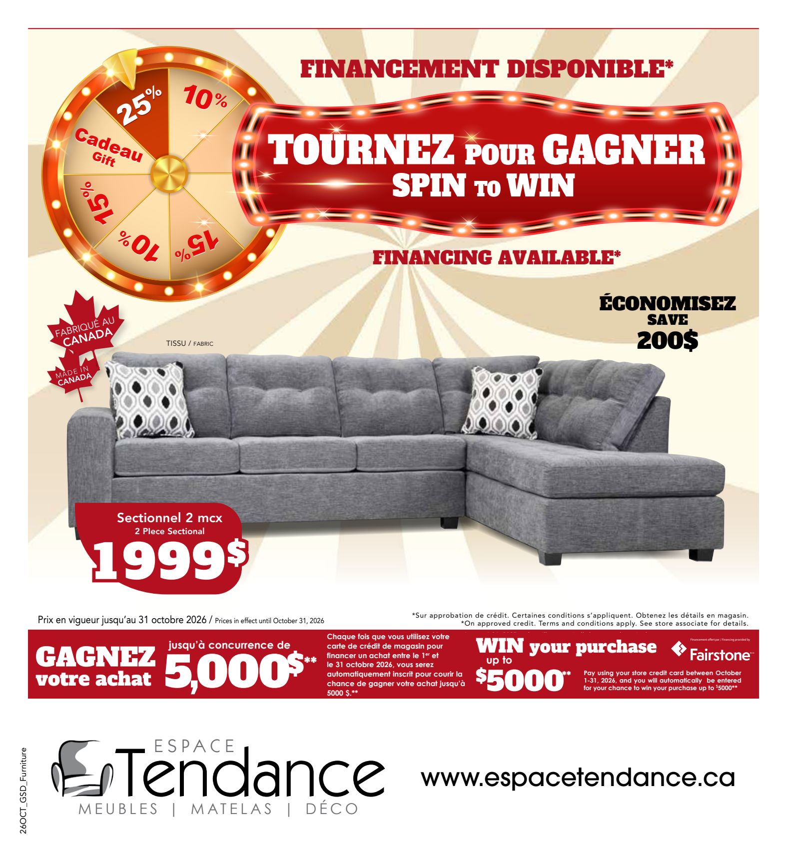 Espace Tendance Furniture Flyer