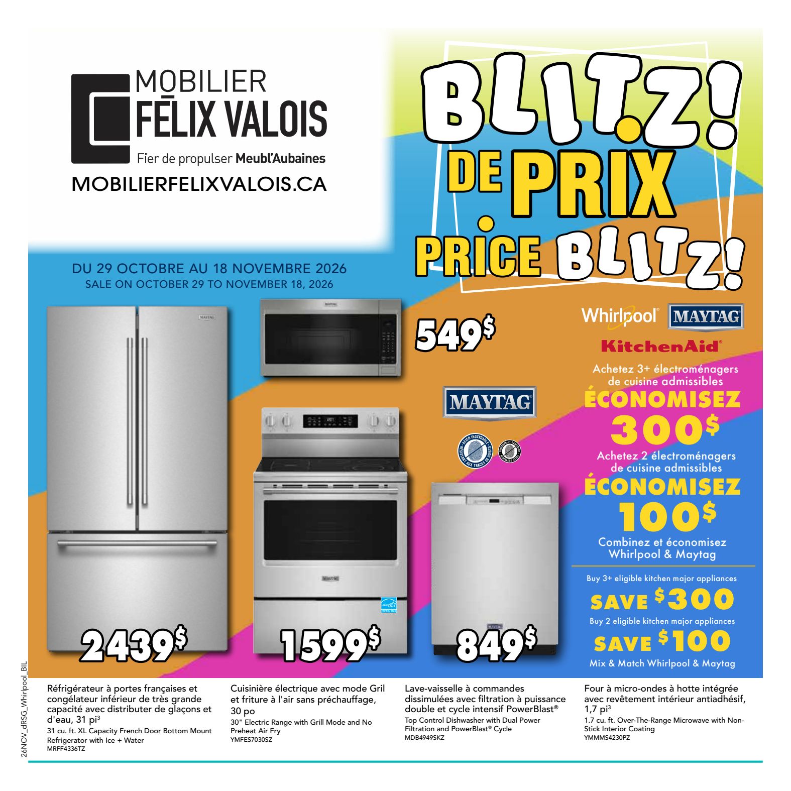 Prospectus promotionnel de Mobilier Félix Valois Sealy