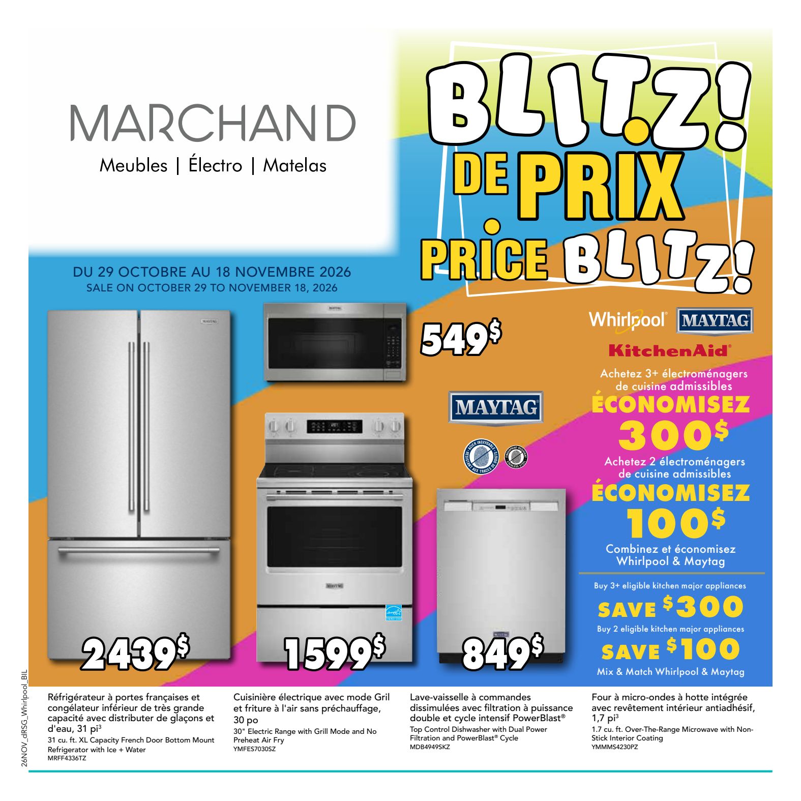 Marchand Whirlpool promotional flyer