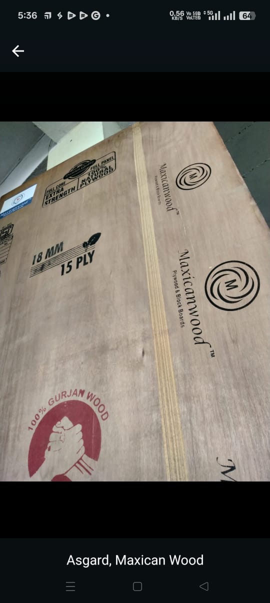 R/W Extra Layer Full Core Full Panal ISI Okomo Face Teak Patti (MAXICAN /WOOD / ASGARD)