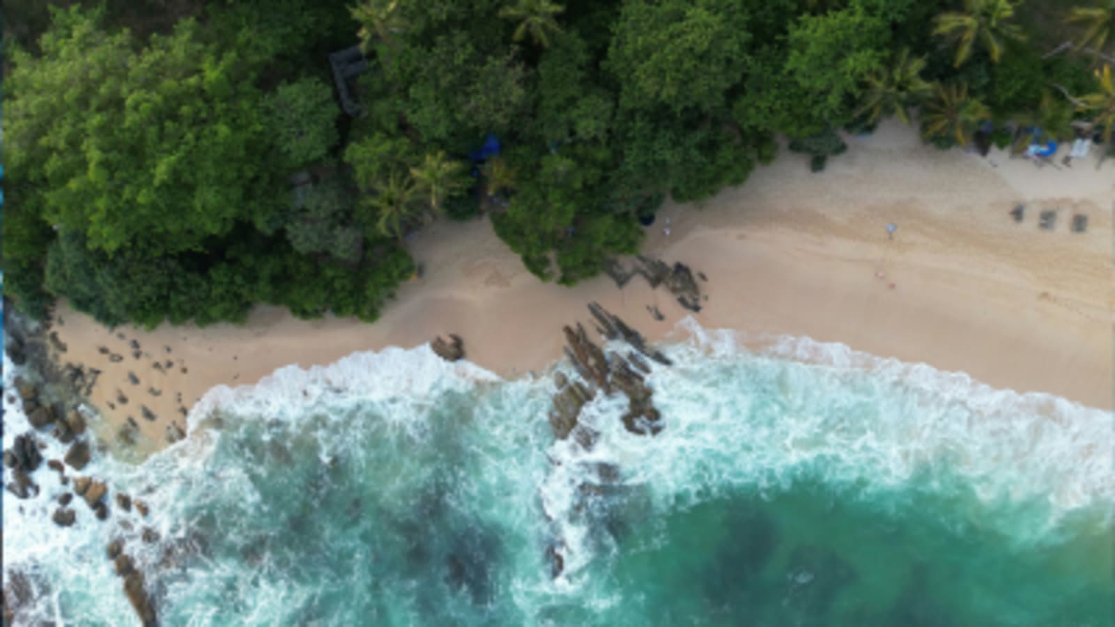 Aerial view of Hambantota beach