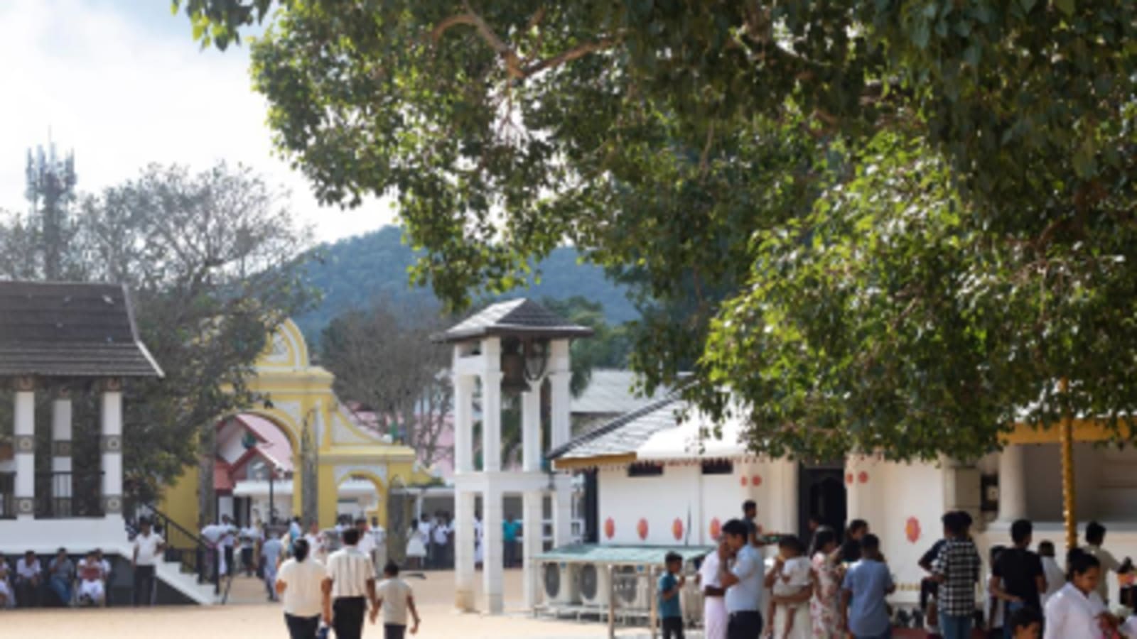 Pilgrims at Kataragama Temple Complex
