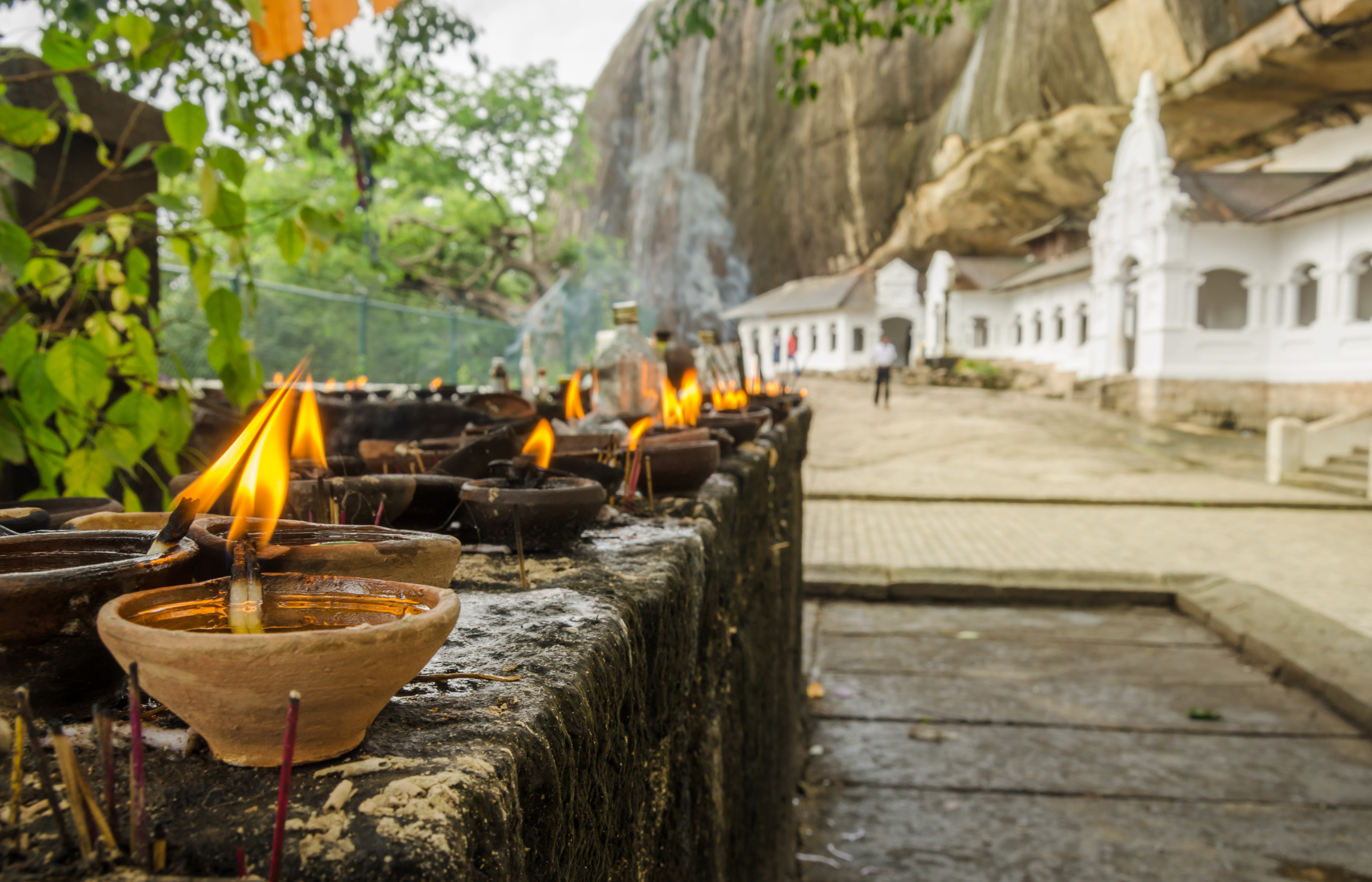 At the temple grounds