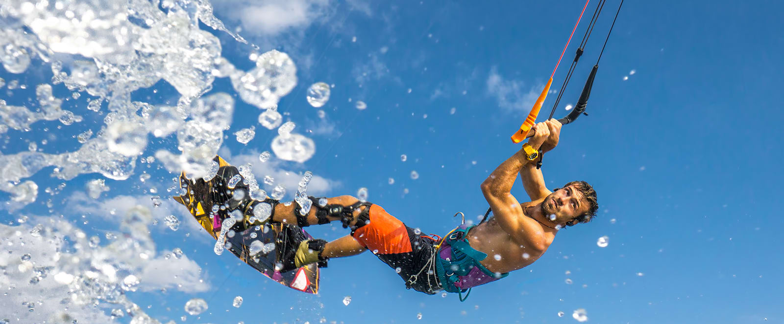 Kitesurfers on Kalpitiya lagoon