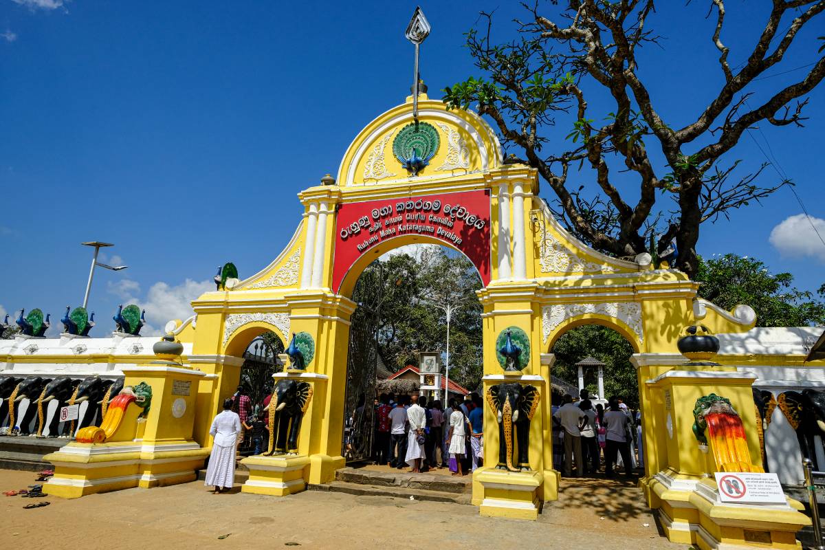 At the temple grounds