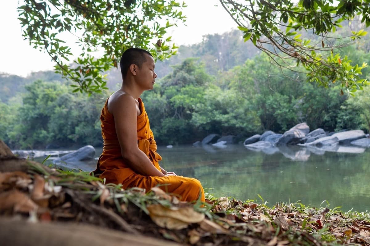 Mindful Morning at a Buddhist Monastery