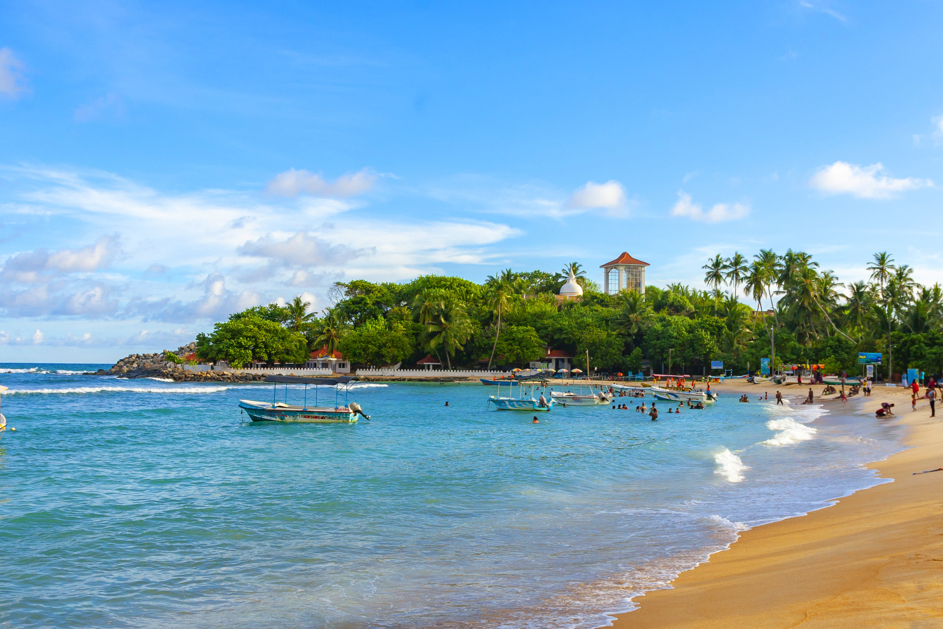 Golden beach in Sri Lanka