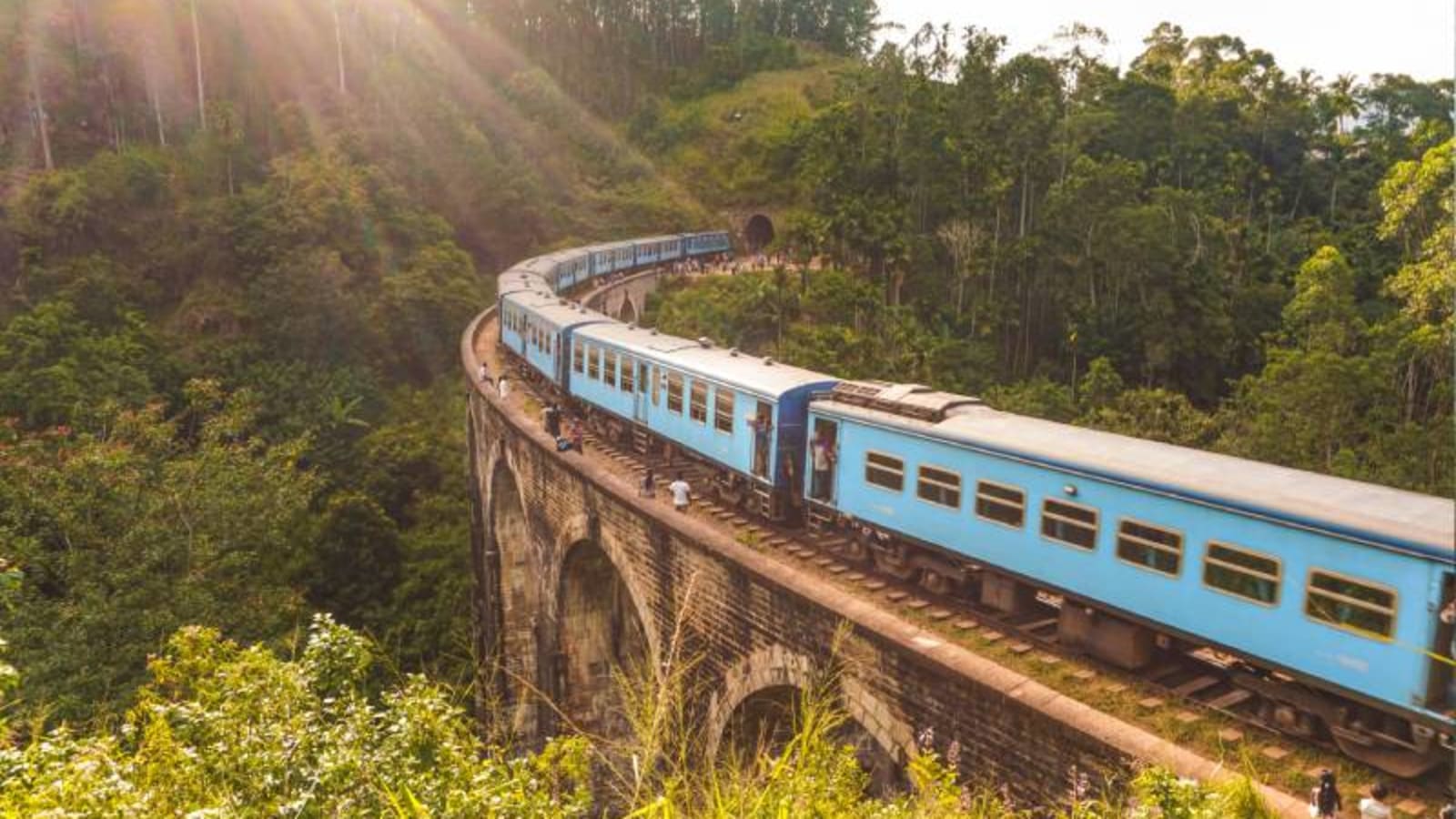 Train through mountains