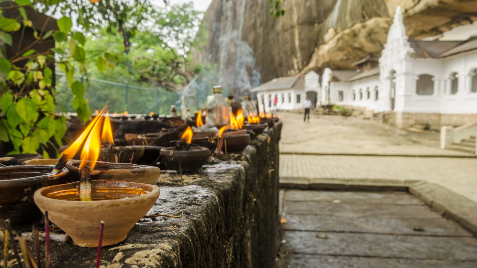 At the temple grounds