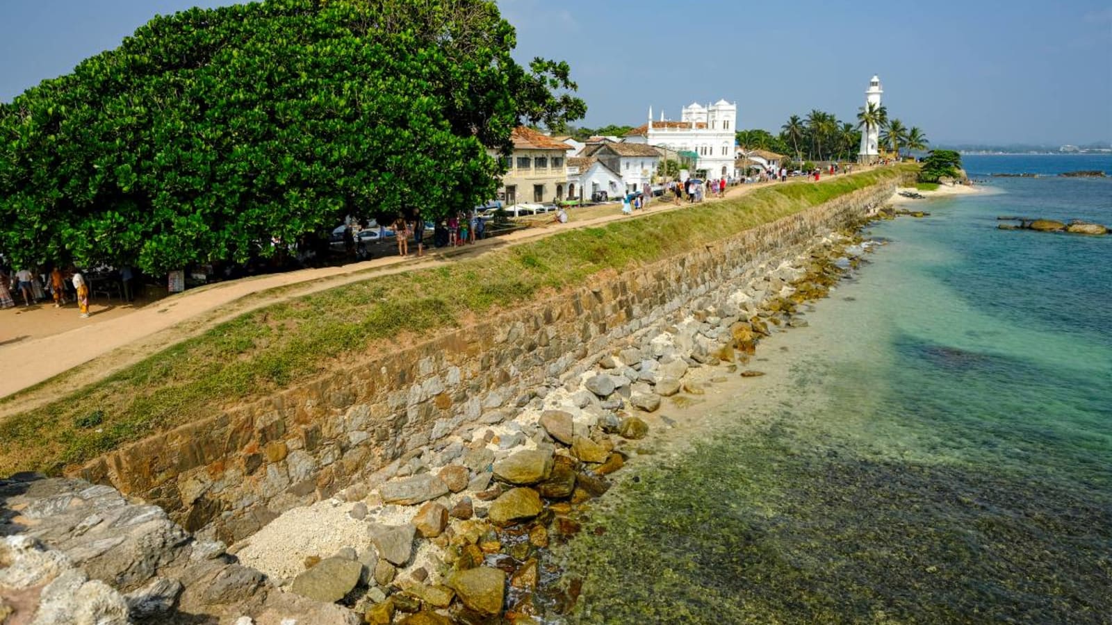 Galle Fort ramparts and the old Clock Tower
