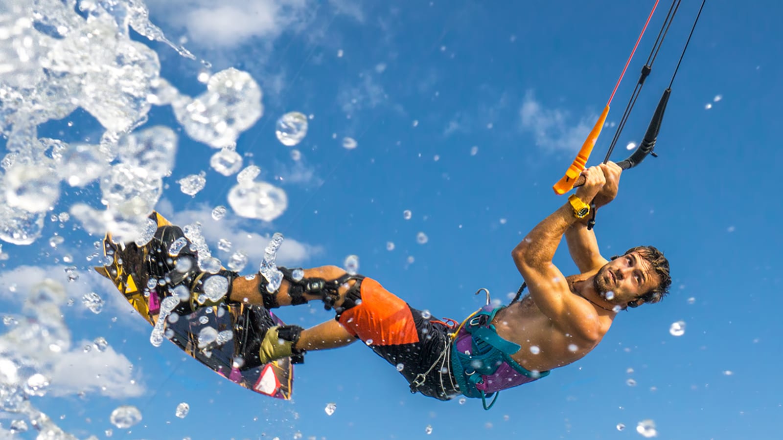 Kitesurfers on Kalpitiya lagoon