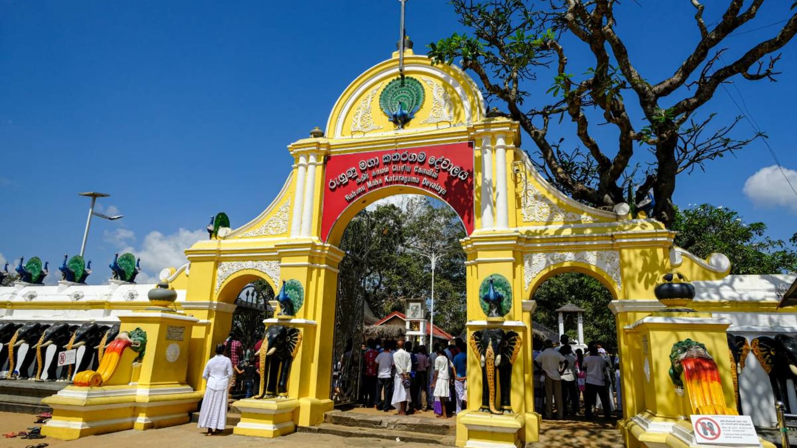 At the temple grounds