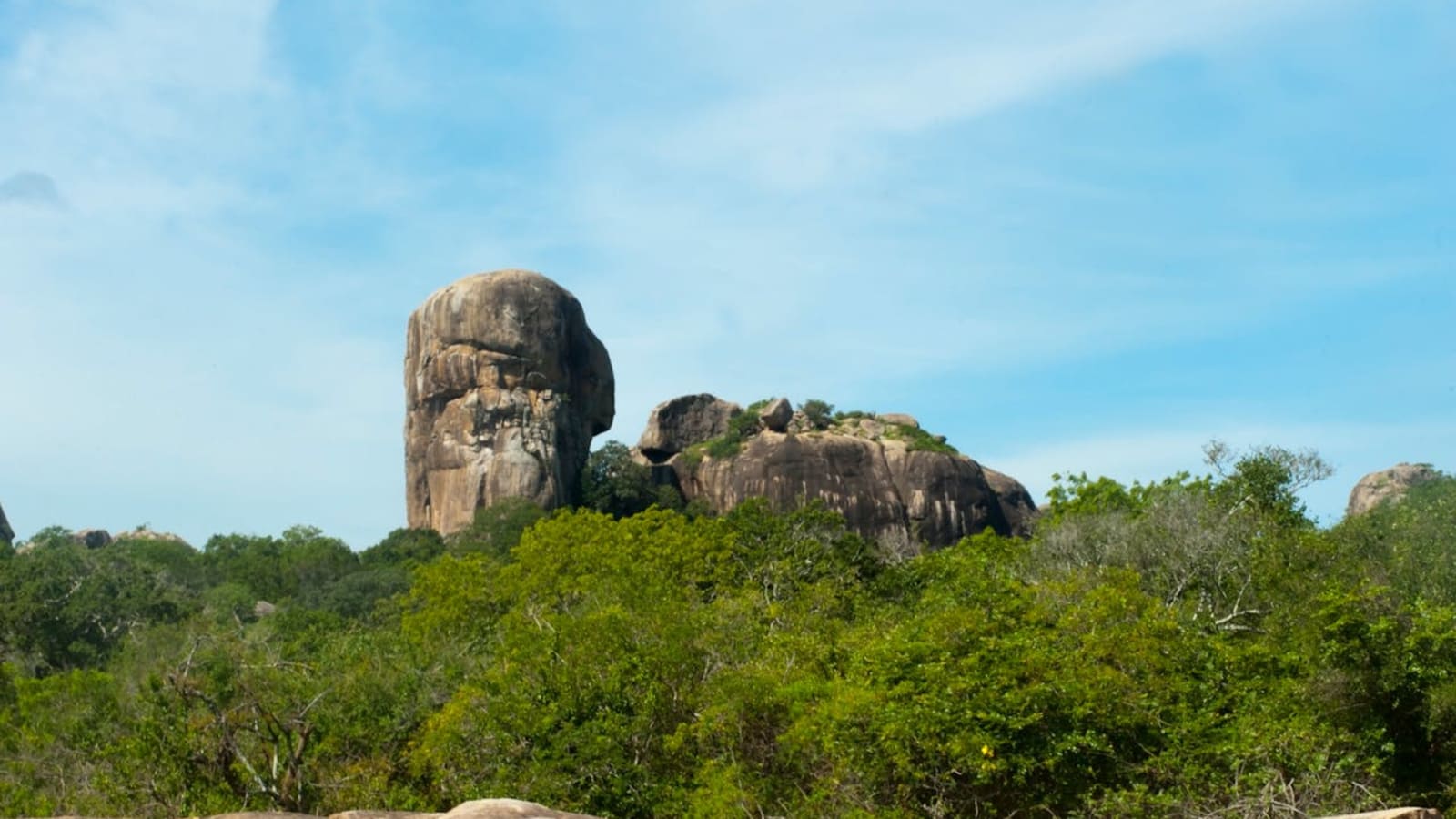 a skull-shaped hill