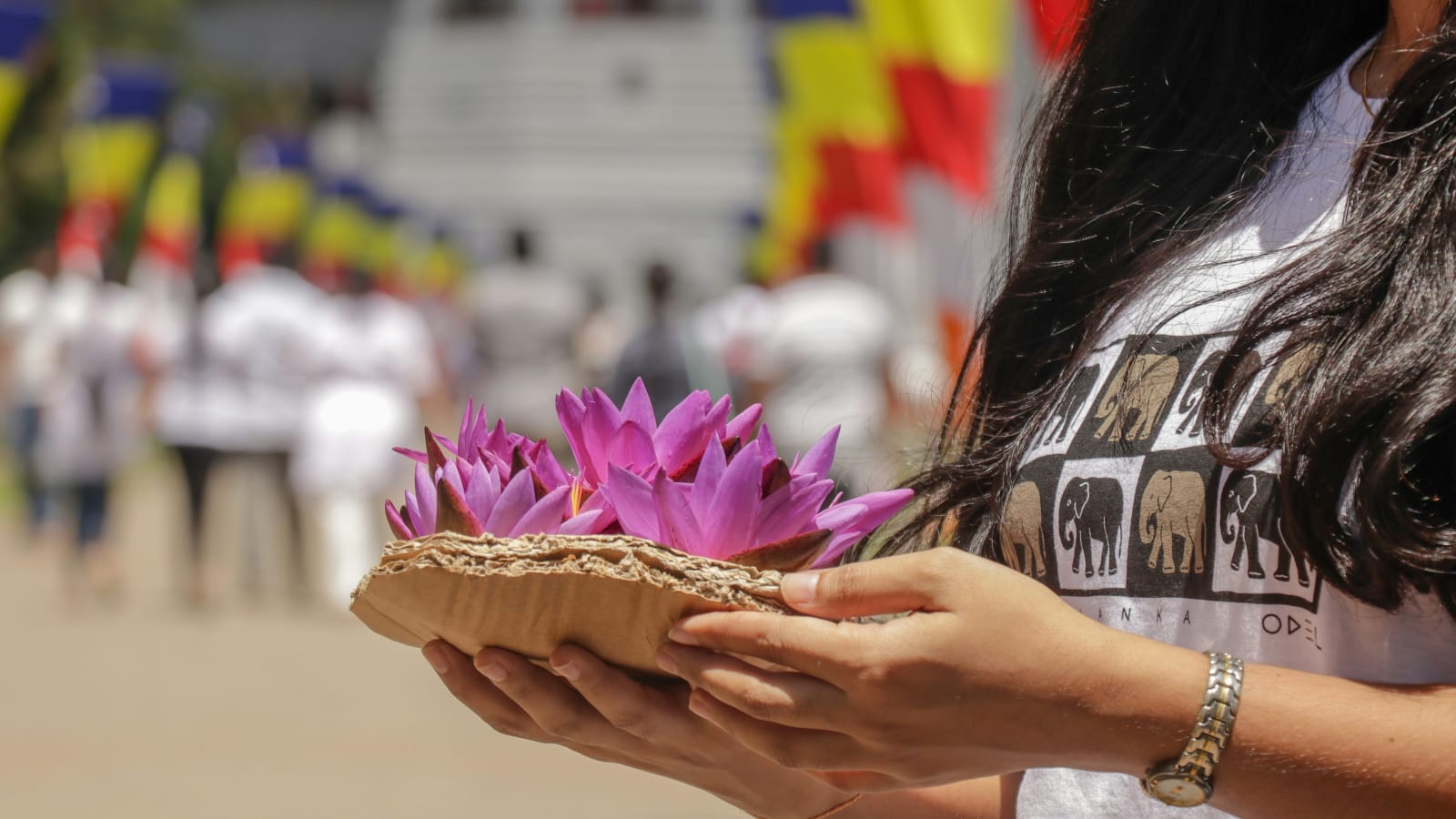 Devotees at the Temple of the Tooth Relic