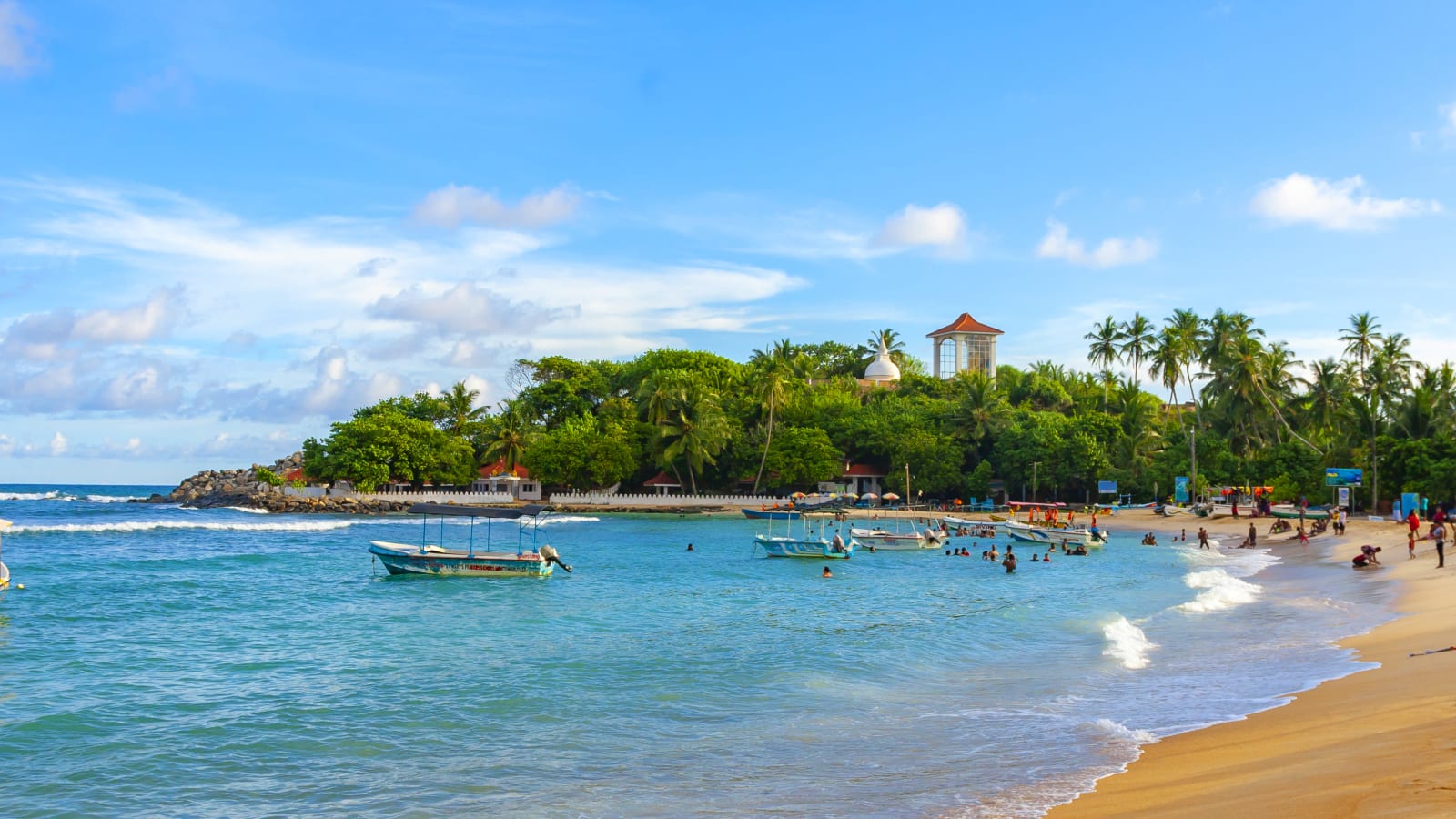Golden beach in Sri Lanka