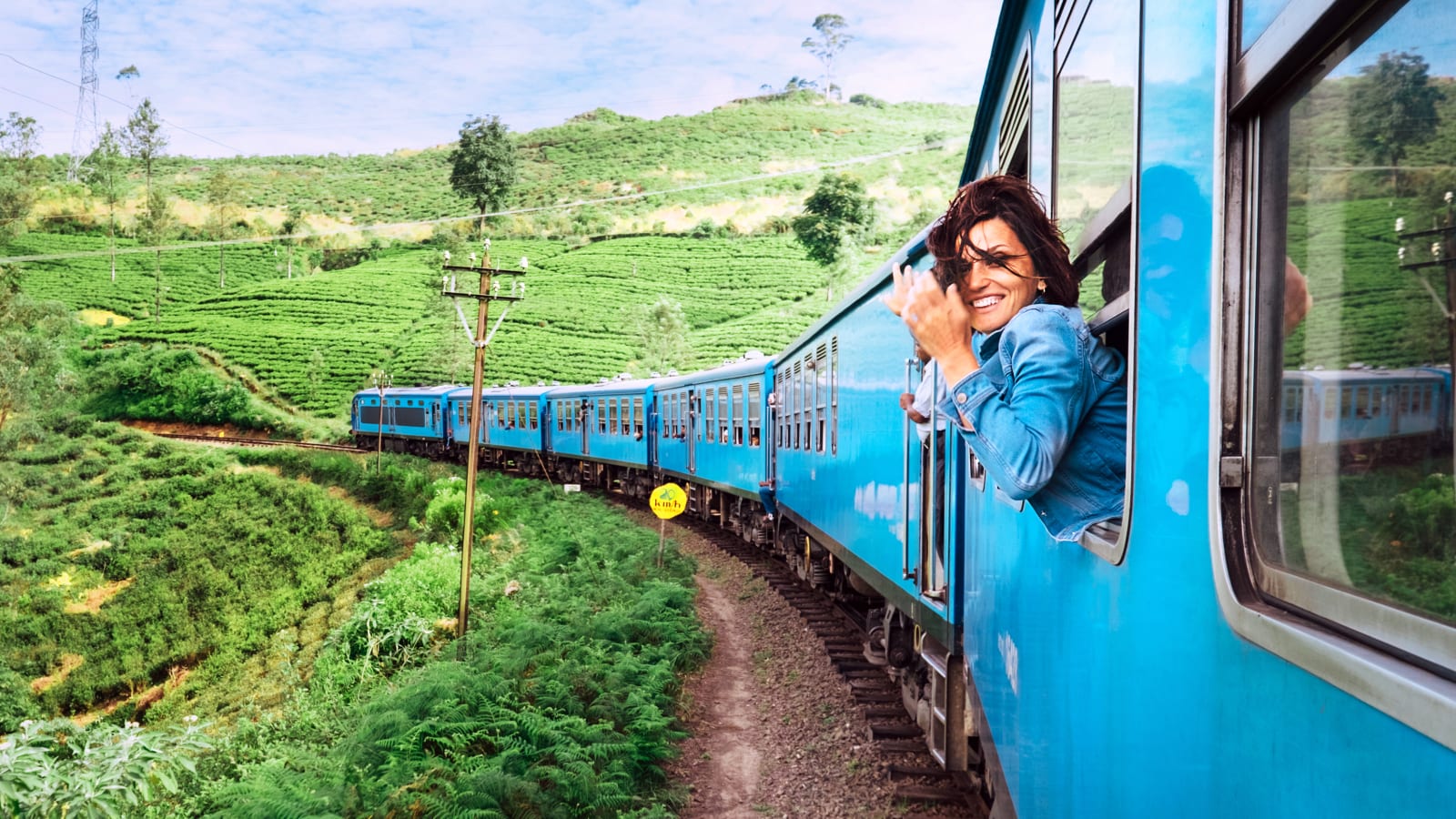 Train journey through tea estates