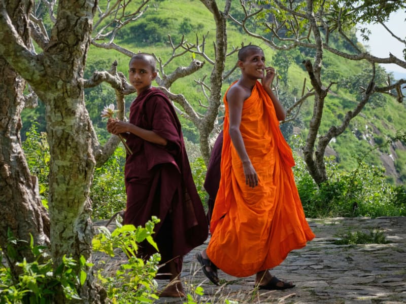 Young monks in Dambulla
