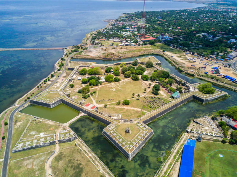 Aerial view of the Jaffna Fort