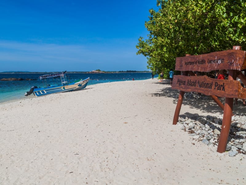 White sandy beach