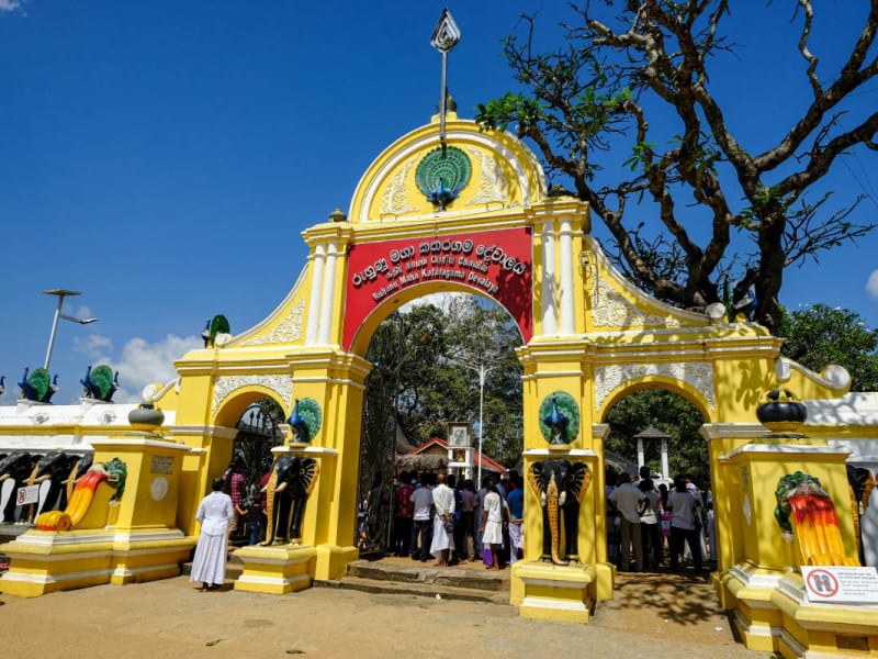 At the temple grounds