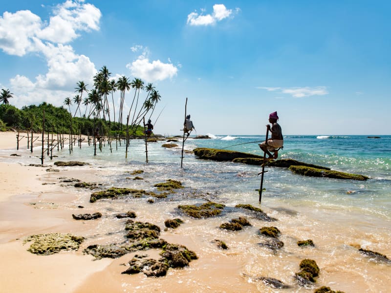 Traditional fishing in southern Sri Lanka