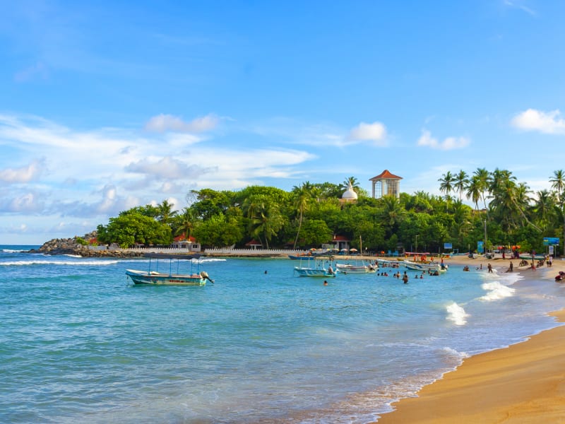 Golden beach in Sri Lanka