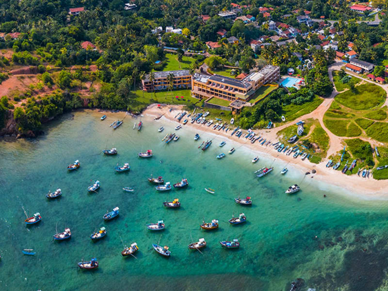 Golden beach in Sri Lanka