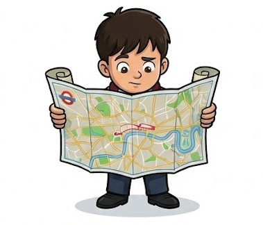 Leo with map