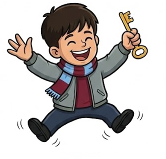 Leo with key
