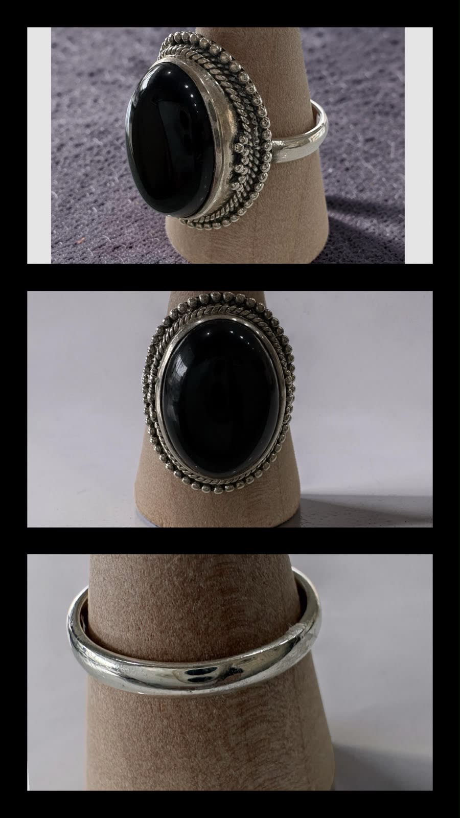 Anillo Ónix y Plata 925 #7.0