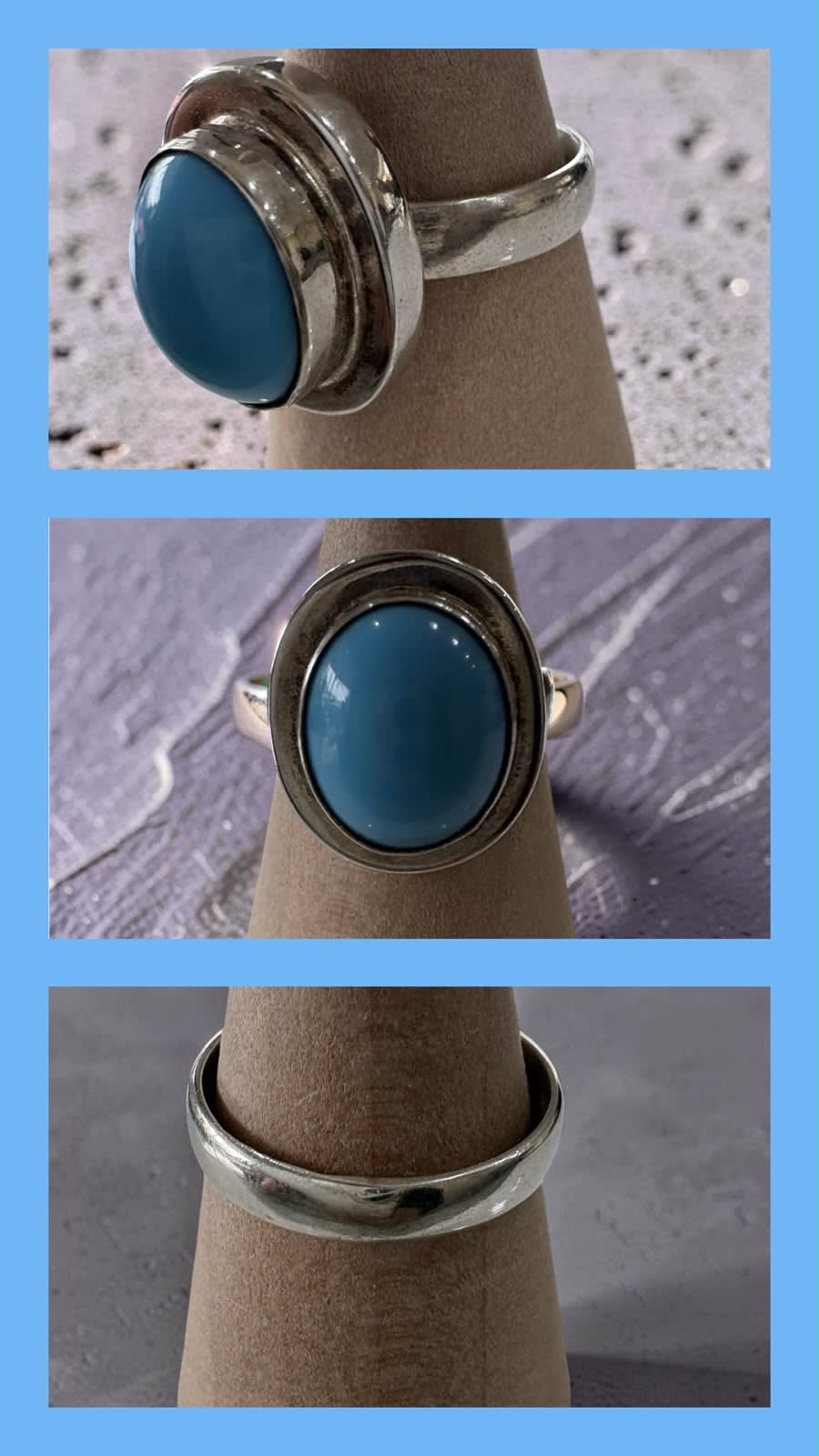 Anillo turquesa y plata 925 #3.7