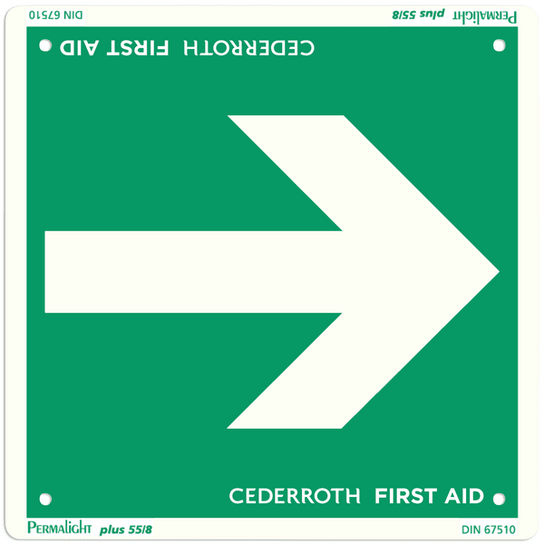 Richtungspfeil Schild CEDERROTH