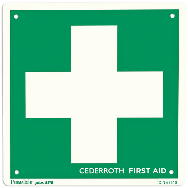 Rettungszeichen Schild CEDERROTH