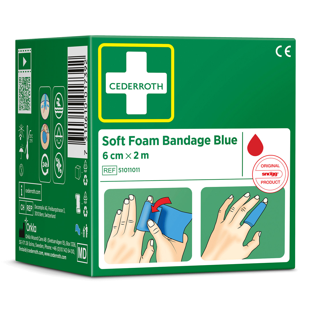 Soft Foam Pflasterrolle, blau CEDERROTH