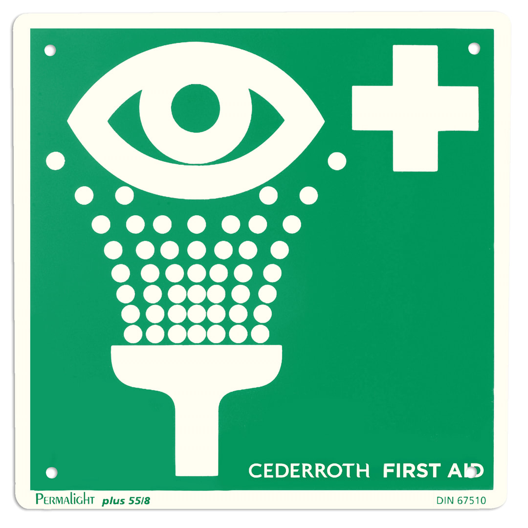 Augenspühlung Schild CEDERROTH
