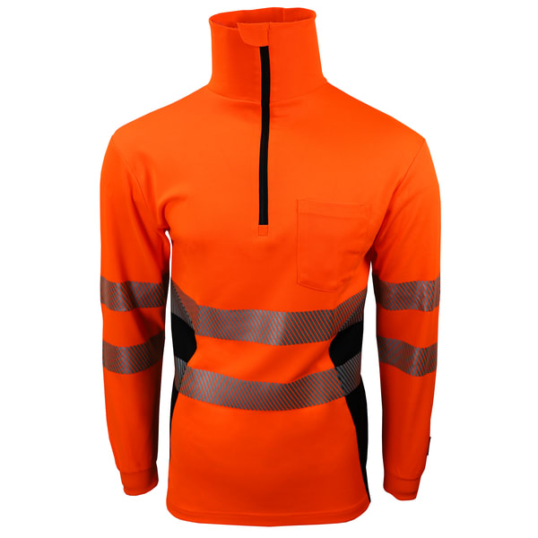 Sweat avec fermeture éclair BORMIO SAFETY Bachtel HiVis rouge