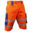 Warnschutz-Shorts BORMIO SAFETY Titlis HiVis orange/royalblau