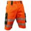 Warnschutz-Shorts BORMIO SAFETY Titlis HiVis orange/dunkelgrün