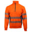 Warnschutz-Zip-Sweater BORMIO SAFETY Gonzen HiVis orange/dunkelblau