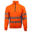 Warnschutz-Zip-Sweater BORMIO SAFETY Gonzen HiVis orange/royalblau