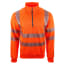 Warnschutz-Zip-Sweater BORMIO SAFETY Gonzen HiVis orange