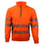 Warnschutz-Zip-Sweater BORMIO SAFETY Gonzen HiVis orange/schwarz